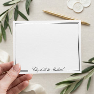 Elegant Script Monogram Name Couples Card