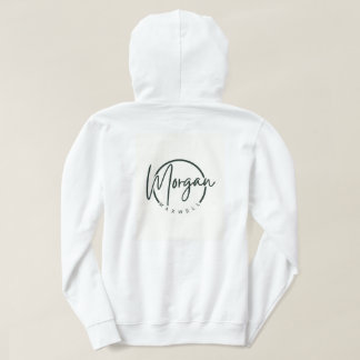 Elegant Script Monogram Personalised Name Hoodie