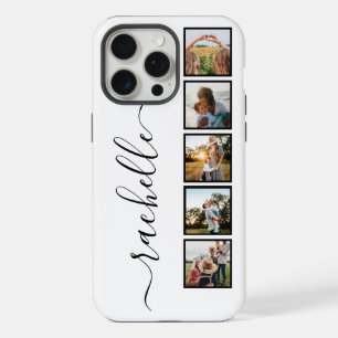 Elegant Script Monogram Personalised Photo Collage iPhone 15 Pro Max Case