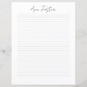 Elegant Script Monogram Personalized Stationery