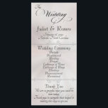 Elegant Script & Monogram - White Pearl Wedding Programme<br><div class="desc">This romantic design features an elegant white pearl background with the wedding ceremony details & thank you on the front, the wedding party members, and heart monogram on the back. Available in several colors to coordinate with your wedding theme. Designed to coordinate with the "Romantic Scroll Hearts & Calligraphy" Wedding...</div>