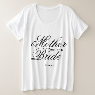 Elegant Script Mother of the Bride Plus Size T-Shirt
