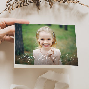 Elegant Script Mother's Day Photo Card