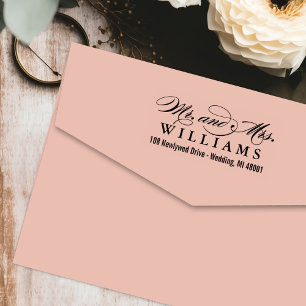 Elegant Script Mr. and Mrs. Return Address Self-inking Stamp
