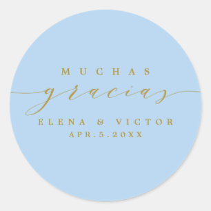 ELEGANT SCRIPT MUCHAS GRACIAS THANK YOU STICKER