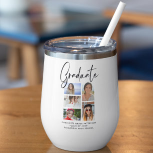 Elegant Script Multi Photo Graduation Graduate