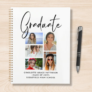 Elegant Script Multi Photo Graduation Graduate Planner