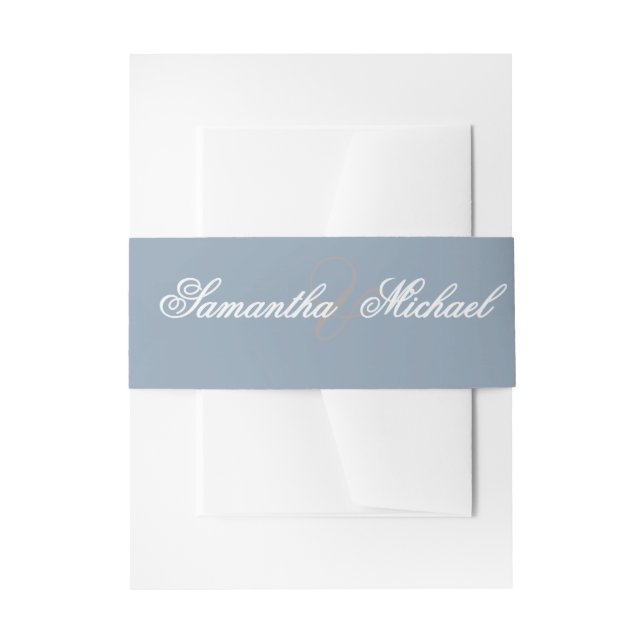 Elegant Script Name Belly Band  Invitation Belly Band (Front Example)