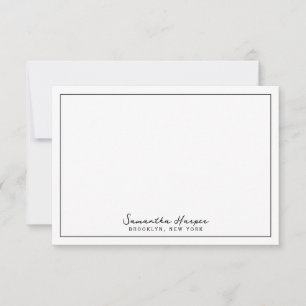 Elegant Script Name Custom City Location Card