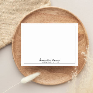 Elegant Script Name Custom City Location Card