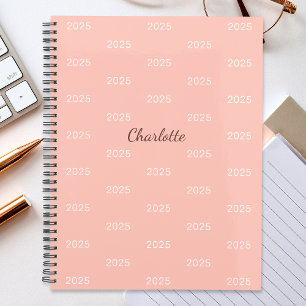 Elegant Script Name Modern Blush Pink Personalised Planner