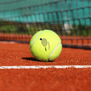 Elegant Script Name Monogram Personalised Tennis Balls