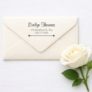 Elegant Script Name & Return Address Rubber Stamp
