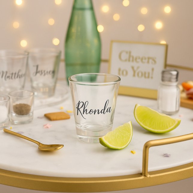 Elegant Script Name Shot Glass (Creator Uploaded)