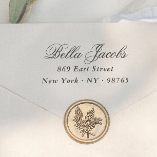 Elegant Script Name & Surname Return Address Self-inking Stamp