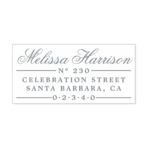 Elegant Script Name   Vintage Return Address Self-inking Stamp