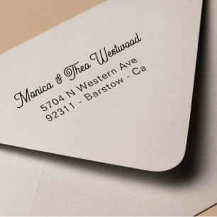 Elegant Script Names Address Self-inking Stamp