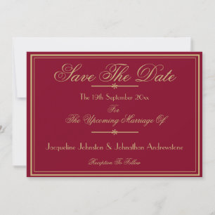 Elegant Script Names Modern Chic Save The Date Announcement