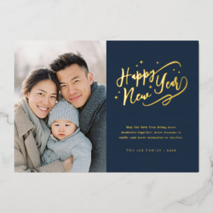 Elegant Script New Year Photo