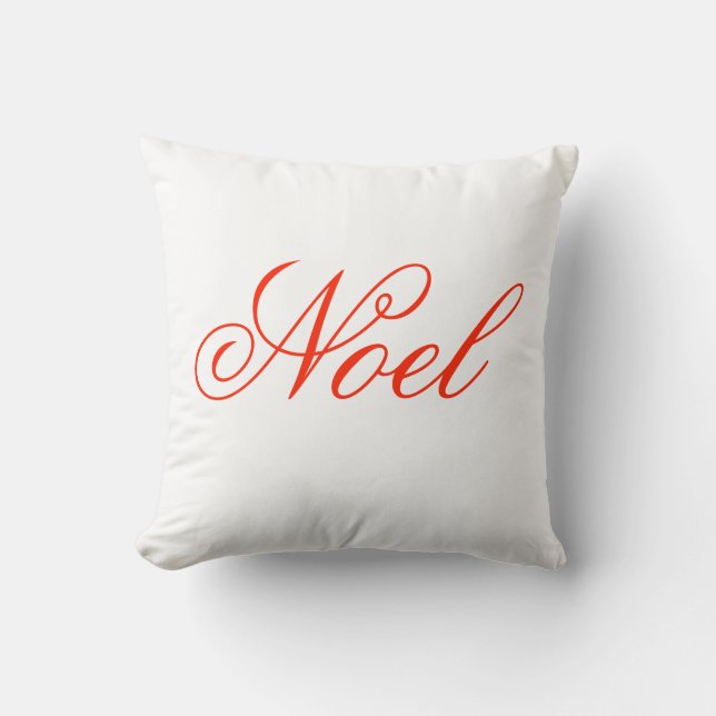 Elegant Script Noel Pillow (Front)