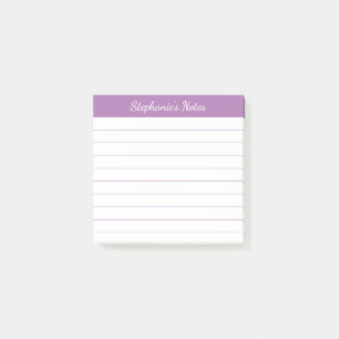 Elegant Script Notes Lavender Lined