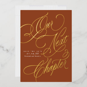 Elegant Script Our Next Chapter Save the Date