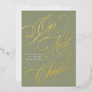 Elegant Script Our Next Chapter Save the Date