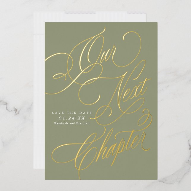 Elegant Script Our Next Chapter Save the Date (Envelope)