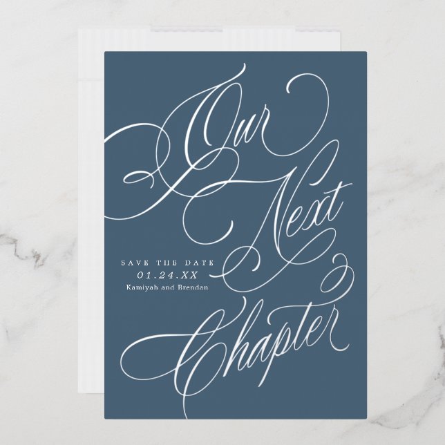 Elegant Script Our Next Chapter Save the Date (Envelope)