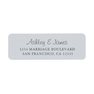 Elegant Script Pastel Blue Wedding Return Address