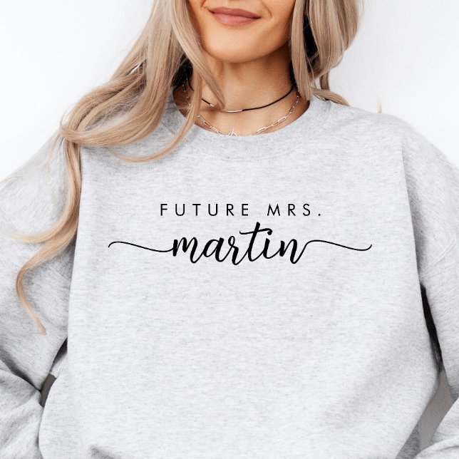 Elegant Script Personalised Future Mrs. Sweatshirt (Creator Uploaded)