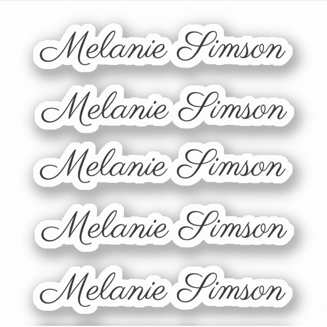 Elegant script personalised handwritten name  (Front)
