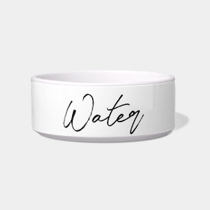 Elegant script pet water bowl