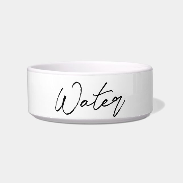 Elegant script pet water bowl (Front)