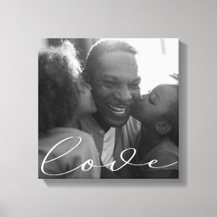 Elegant Script Photo Canvas Print