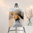 Elegant Script Photo Graduation Welcome
