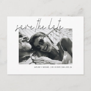 Elegant Script ⎢Photo Save The Date Postcard