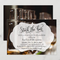 Elegant Script, Photo Stock the Bar Couples Shower
