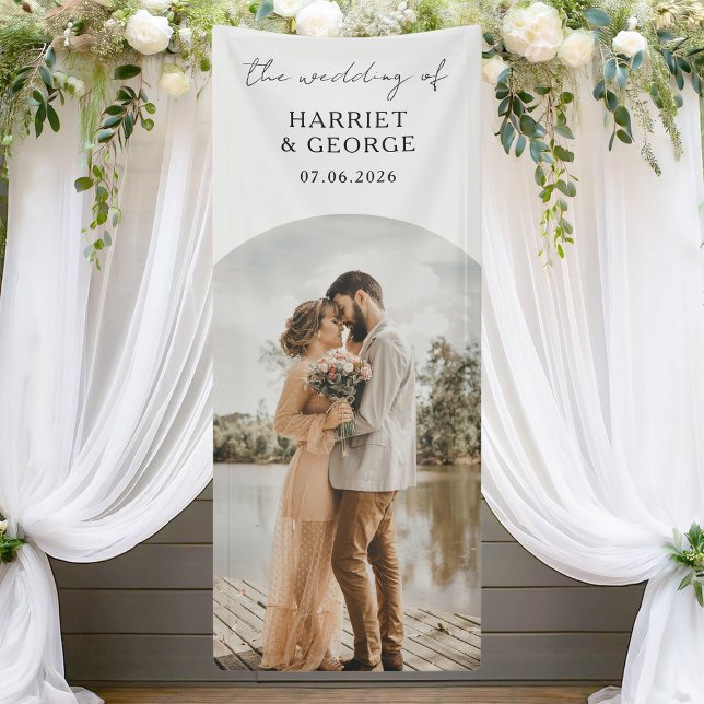 Elegant Script Photo Wedding  Banner (Creator Uploaded)