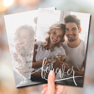 Elegant Script Photo Wedding Save The Date