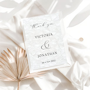 Elegant Script Photo Wedding Thank You Card