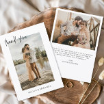 Elegant Script Photo Wedding Thank You Card<br><div class="desc">Express your heartfelt gratitude in timeless style with this Elegant Script Photo Wedding Thank You Card. Featuring refined calligraphy, a full photo layout, and minimalistic design elements, this card is the perfect way to thank your guests while showcasing a cherished moment from your big day. Ideal for modern, romantic, or...</div>