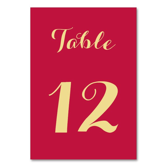 Elegant Script Pink Faux Gold Chic Wedding Party Table Number (Back)