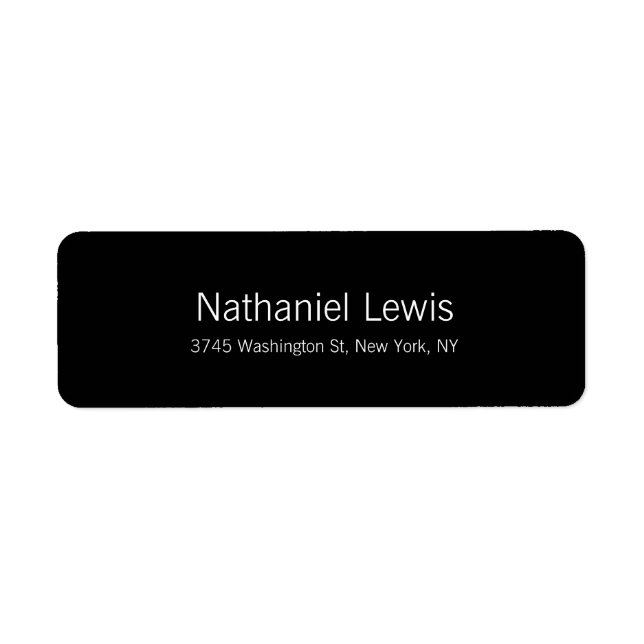 Elegant Script Plain Black Customise Text (Front)