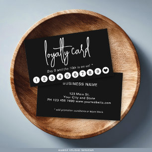 Elegant Script Professional Loyalty Card