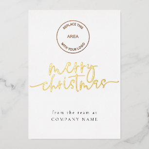 Elegant Script QR code Logo Merry Christmas