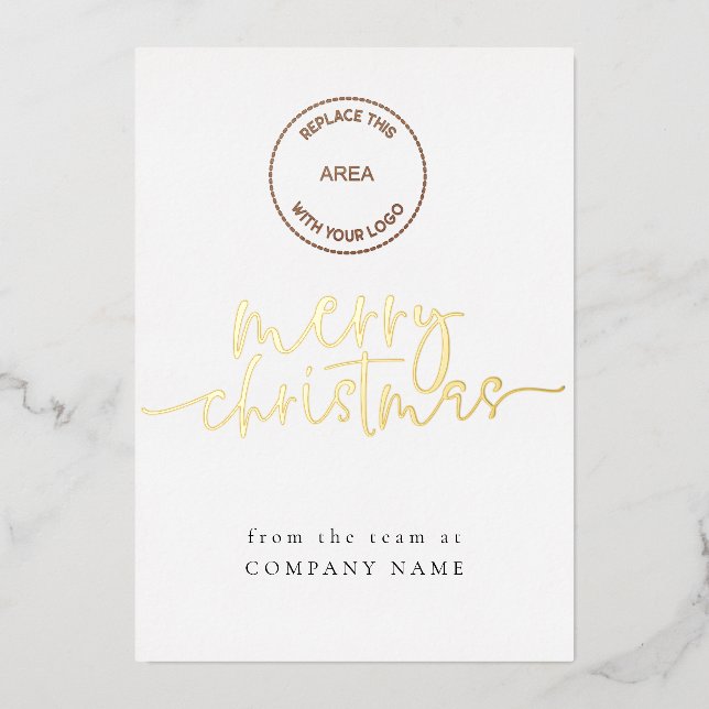 Elegant Script QR code Logo Merry Christmas (Front)