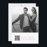Elegant Script QR Code Photo Budget Wedding Invitation<br><div class="desc">Welcome your guests to a romantic celebration with our "Elegant Script QR Code Photo Budget Wedding Invitation" This design beautifully combines a stunning rustic backdrop with modern boho flair,  accented by simple calligraphy and a practical QR code for easy event details access.</div>