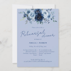 Elegant Script QR Code Wedding Rehearsal Dinner Invitation