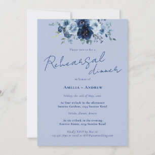 Elegant Script QR Code Wedding Rehearsal Dinner Invitation
